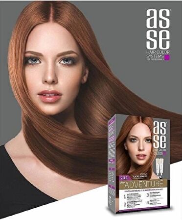 Asse Hair Color System Saç Boyası Kakao Kahve No: 7.35