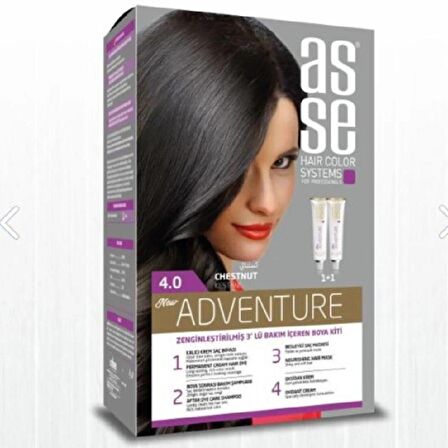 Asse Hair Color System Saç Boyası Kestane No: 4.00