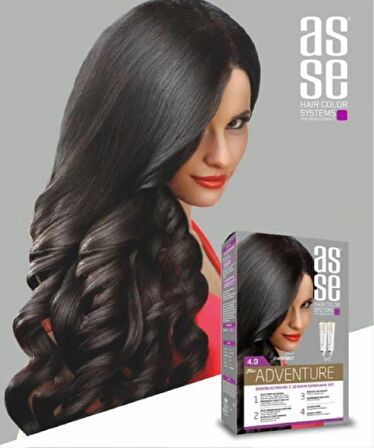 Asse Hair Color System Saç Boyası Kestane No: 4.00