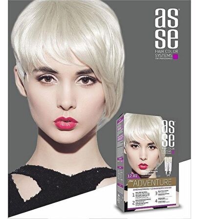 Asse Hair Color System Saç Boyası Extra Küllü Platin Sarı No:12.01