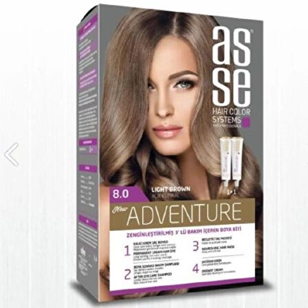 Asse Hair Color System Saç Boyası Açık Kumral No: 8.00