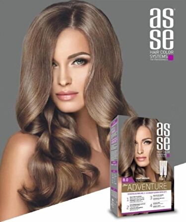 Asse Hair Color System Saç Boyası Açık Kumral No: 8.00