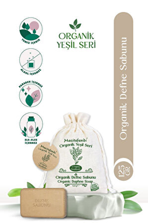 Mecitefendi Organik Yeşil Seri:  Defne Sabunu (Canlandırıcı ve Arındırıcı) 125 gr