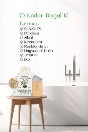 Mecitefendi Organik Yeşil Seri: Doğal Zeytin Sabunu (Cildinizi Besler ve Yumuşatır) 125 gr