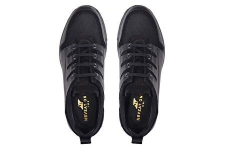 Siyah Tekstil Sneaker Erkek Ayakkabı -11783-