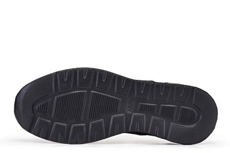 Siyah Tekstil Sneaker Erkek Ayakkabı -11783-