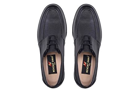 Hakiki Deri Siyah Günlük Bağcıklı Erkek Ayakkabı -11661-