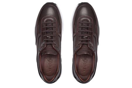 Hakiki Deri Kahverengi Sneaker Erkek Ayakkabı -11351-