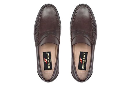 Kahverengi Klasik Loafer Kösele Erkek Ayakkabı -12052-