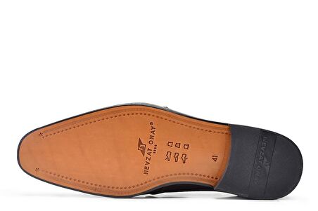 Siyah Klasik Loafer Kösele Erkek Ayakkabı -90955-