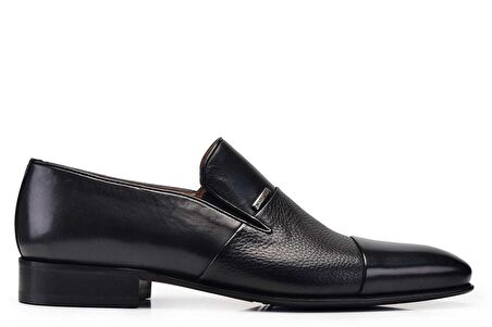 Siyah Klasik Loafer Neolit Erkek Ayakkabı -12409-