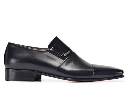 Siyah Klasik Hakiki Kösele Erkek Ayakkabı -7398-