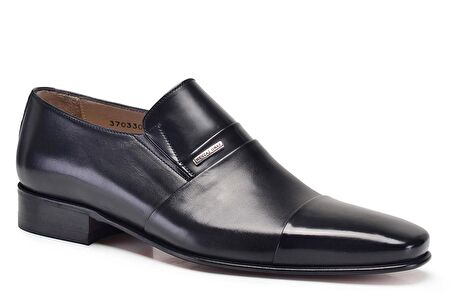 Siyah Klasik Hakiki Kösele Erkek Ayakkabı -7398-