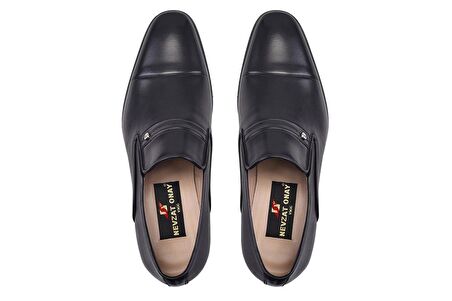 Siyah Klasik Bağcıksız Erkek Ayakkabı -12477-