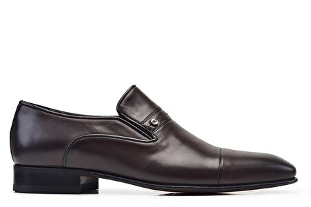 Kahverengi Klasik Loafer Kösele Erkek Ayakkabı -69232-