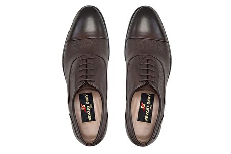 Hakiki Deri Kahverengi Günlük Bağcıklı Erkek Ayakkabı -11331-