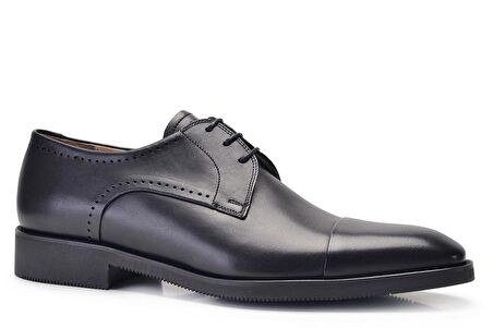 Siyah Bağcıklı Termo Taban Erkek Ayakkabı -10448-