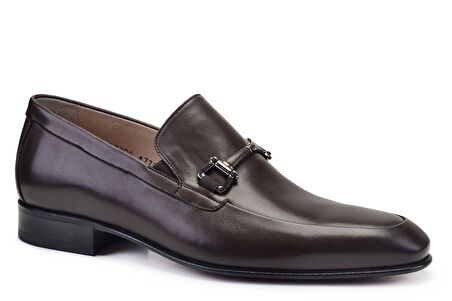 Kahverengi Klasik Loafer Kösele Erkek Ayakkabı -10785-