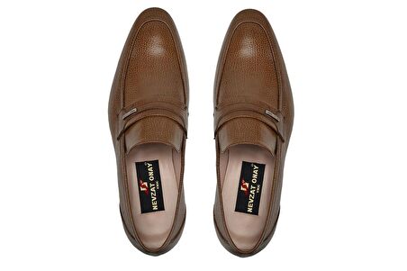 Taba Klasik Loafer Kösele Erkek Ayakkabı -12291-