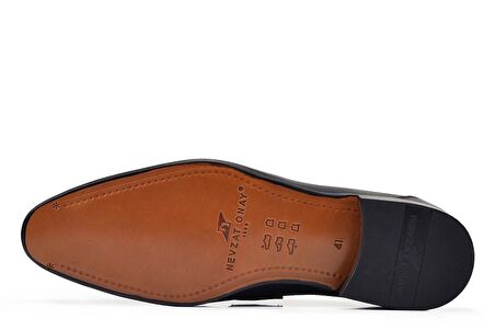 Siyah Klasik Loafer Kösele Erkek Ayakkabı -47702-