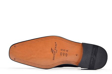 Siyah Klasik Loafer Kösele Erkek Ayakkabı -8926-