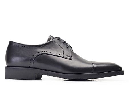 Siyah Bağcıklı Termo Taban Erkek Ayakkabı -10448-