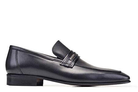 Siyah Loafer Klasik Erkek Ayakkabı -7095-