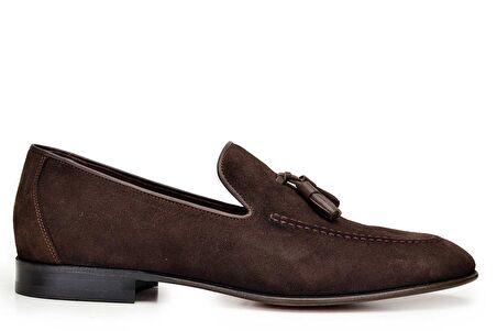 Kahverengi Klasik Loafer Kösele Erkek Ayakkabı -9858-