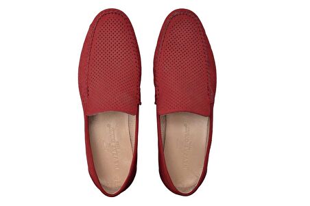 Kırmızı Günlük Loafer Yazlık Erkek Ayakkabı -11573-