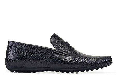 Siyah Yazlık Loafer Erkek Ayakkabı -22929-