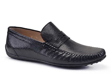 Siyah Yazlık Loafer Erkek Ayakkabı -22929-