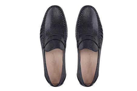 Siyah Yazlık Loafer Erkek Ayakkabı -22929-