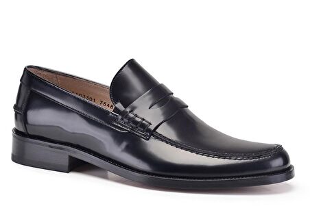 Siyah Klasik Loafer Kösele Erkek Ayakkabı -9317-