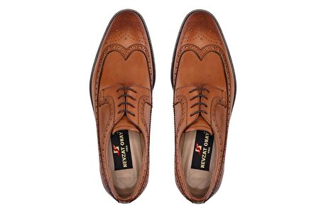 Taba Klasik Bağcıklı Kösele Erkek Ayakkabı -8790-