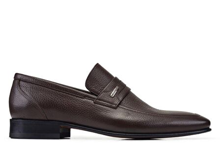 Kahverengi Klasik Loafer Kösele Erkek Ayakkabı -13924-