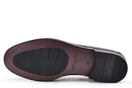 Kahverengi Klasik Loafer Kösele Erkek Ayakkabı -13924-