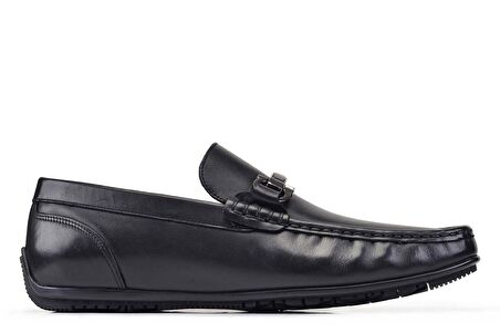 Siyah Bağcıksız Yazlık Loafer Erkek Ayakkabı -95401-