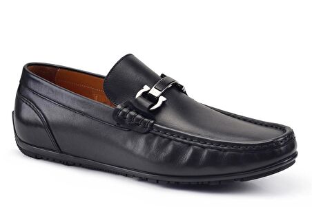Siyah Bağcıksız Yazlık Loafer Erkek Ayakkabı -95401-