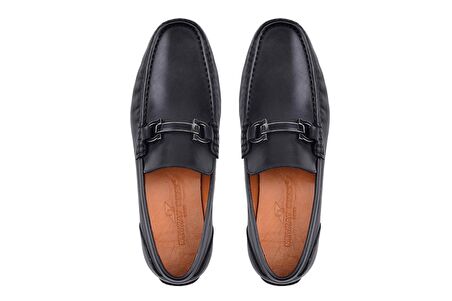 Siyah Bağcıksız Yazlık Loafer Erkek Ayakkabı -95401-