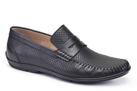 Siyah Yazlık Loafer Erkek Ayakkabı -32051-