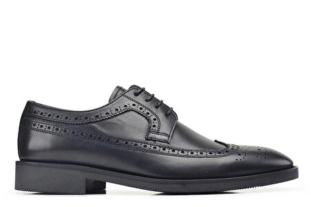 Siyah Klasik Bağcıklı Kışlık Erkek Ayakkabı -20401-