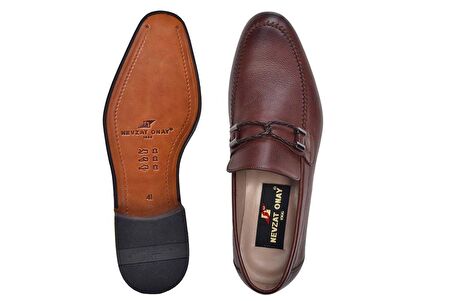 Taba Klasik Loafer Kösele Erkek Ayakkabı -10935-