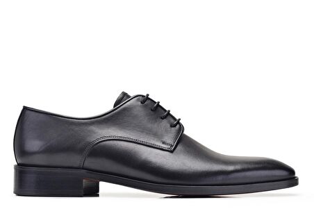 Siyah Klasik Bağcıklı Kösele Erkek Ayakkabı -12234-