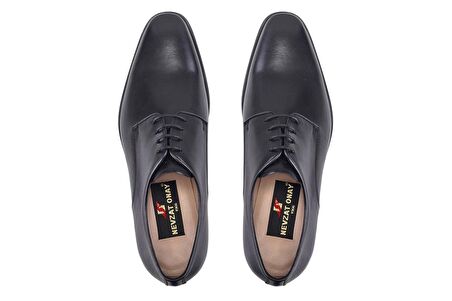 Siyah Klasik Bağcıklı Kösele Erkek Ayakkabı -12234-