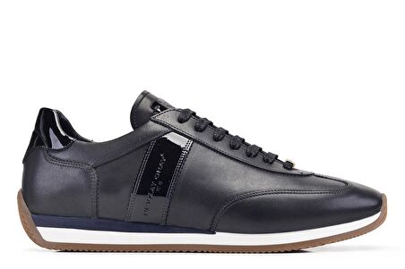 Siyah Ant Siyah Rugan Sneaker Ayakkabı -11481-