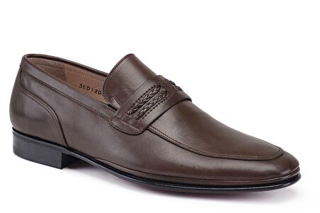 Kahverengi Klasik Loafer Kösele Erkek Ayakkabı -12317-