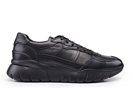 Siyah Str Baskı Sneaker Ayakkabı -11008-