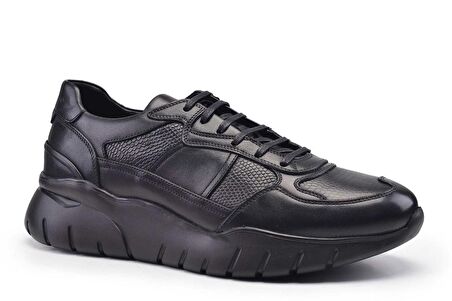 Siyah Str Baskı Sneaker Ayakkabı -11008-