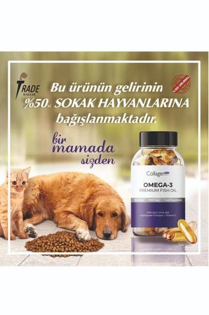 collagen forte 6 Adet Omega-3 Premium Fish Oil 90 Softgel X 1000mg, Balık Yağı, Hidrolize Kolajen