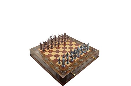 Gifthome Metal Satranç Takımı/Seti;Battal,Yunan,An